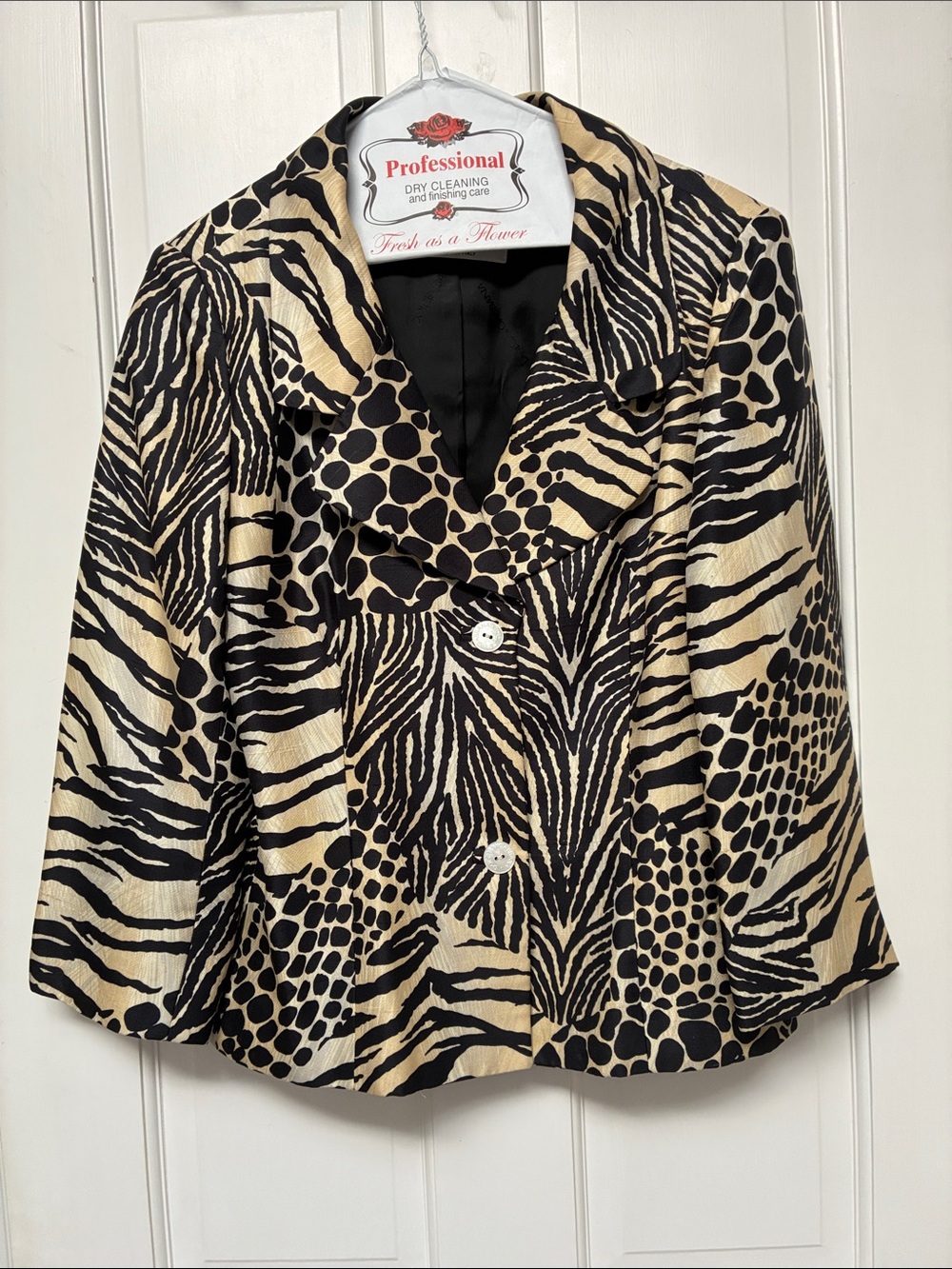 Dolce & Gabbana silk Animal Print Lined Jacket